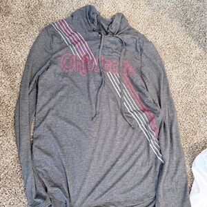 Colosseum Women's Gray Hoodie with Pink Accents